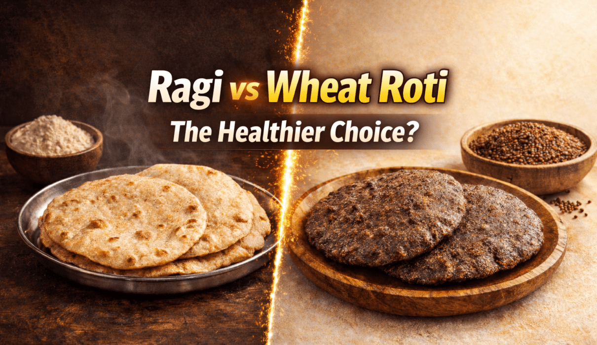 Ragi vs Wheat Roti - Mekitt